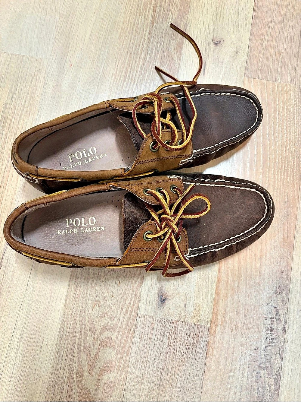 Trending Vintage Polo Ralph Lauren Boat Shoes in Brown